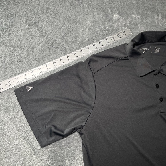 Antigua Men's Golf Shirt SZ XL Black New York Mets Embroidered Logo Polyester - Picture 6 of 16